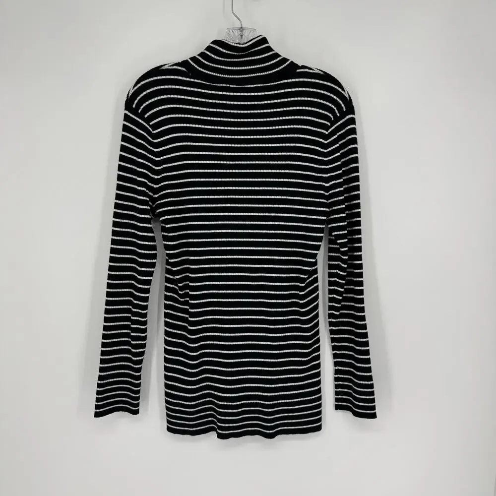 DKNY Stripe Turtlneck Sweater Size Large